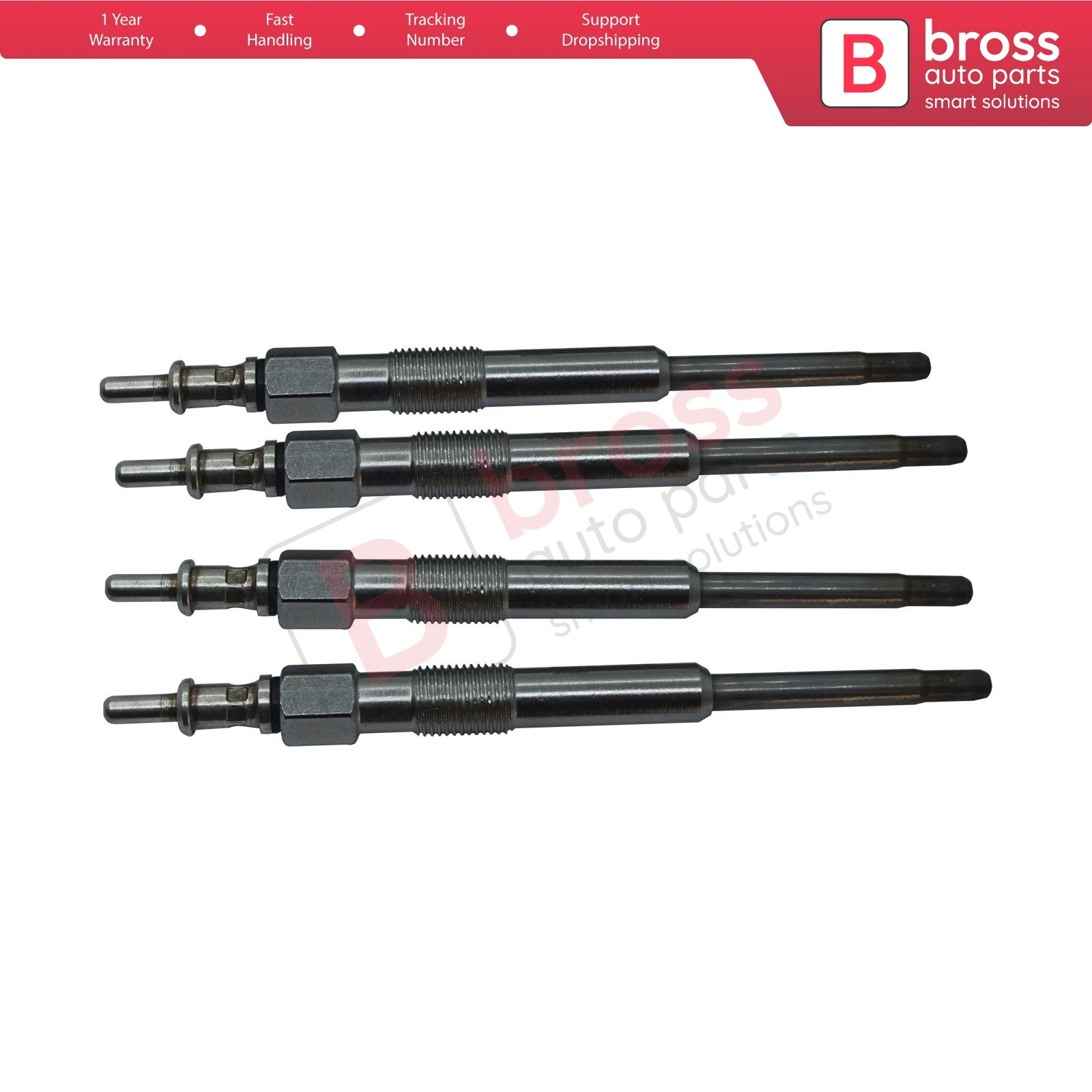 Bross BGP76-1 4 Pieces Heater Glow Plug 11 Volt A6601590001 for Smart 0.8 CDI, GN015, 0100226392, 0 250 212 014, Y543J Top Store