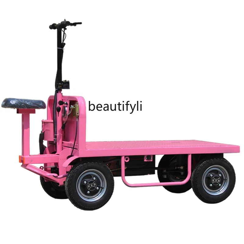 

Electric flatbed truck stall mobile breakfast multi-functional four-wheel mobile snack truck