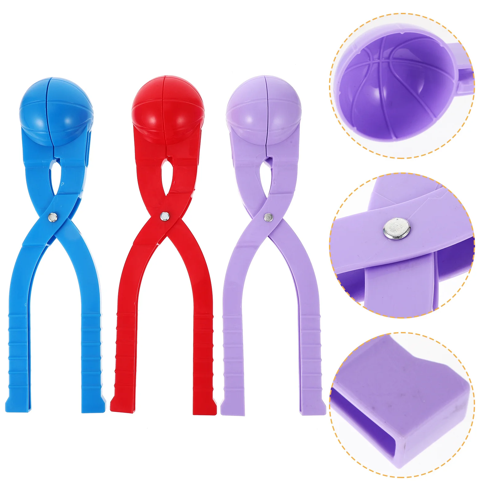 3Pcs Clip Maker Kids Tool Winter Outdoor Clip Clamp Snow Ball Maker Fight Toy Winter Outdoor Toys