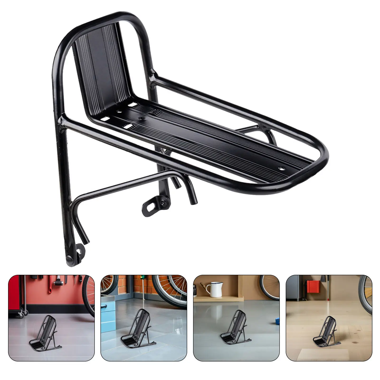 

2Pcs Front Bicycle Cargo Rack Steel Strong Load Mountain Bike Front Fork Carrier Cycling Pannier Rack Road Bike Touring Carrier