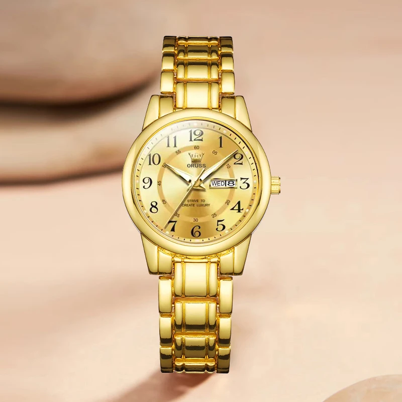 Small luxury high-grade fashion temperament goddess watch with precision double calendar digital scale beautiful women's watch