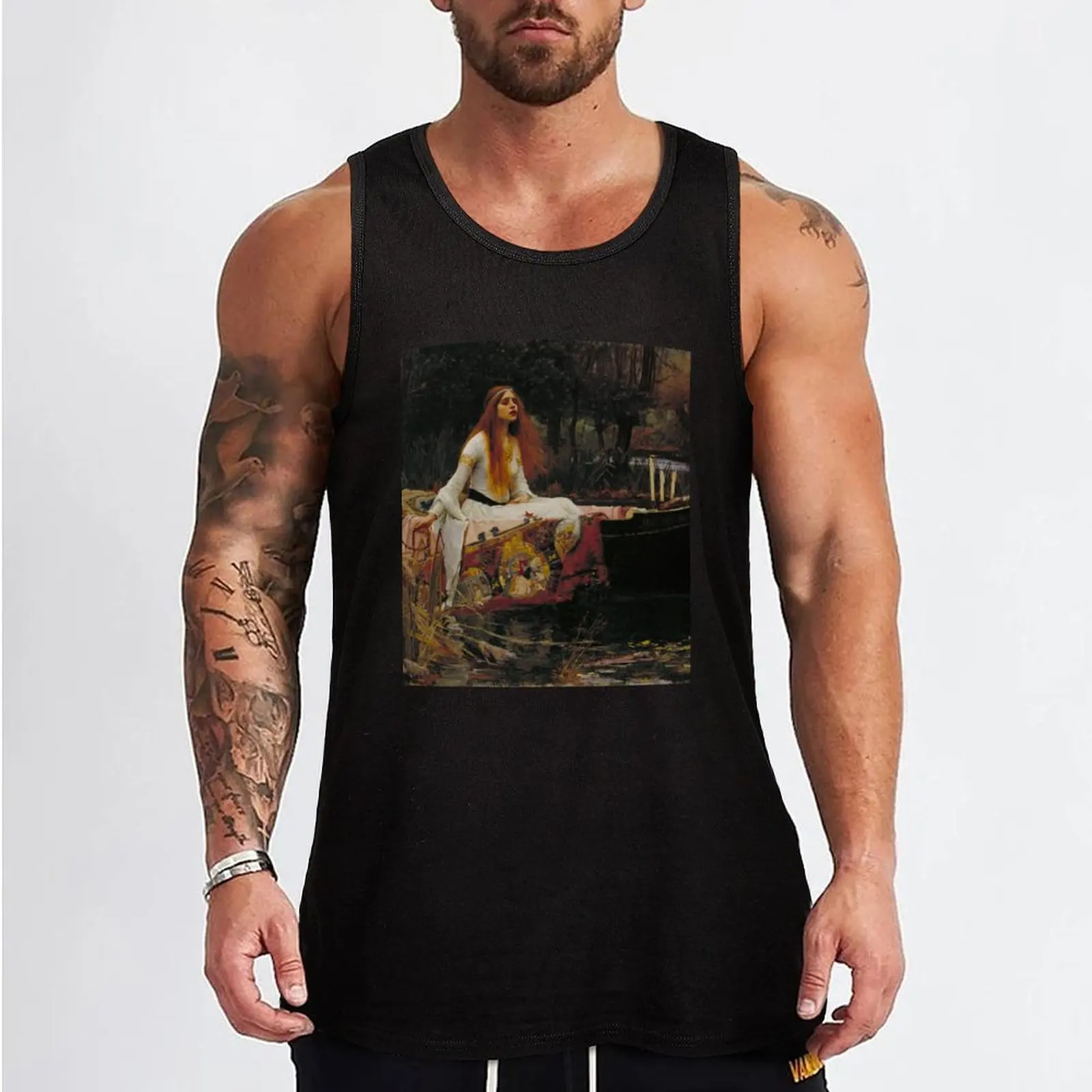 The Lady of Shalott (John W. Waterhouse) Tank Top bodybuilding men clothes gym t-shirts man