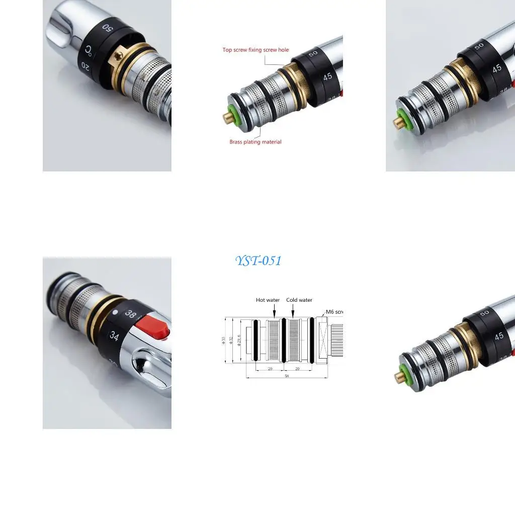 

E15A Thermostatic Bath Mixer Tap Shower Val-ve Handle Spare Repair Cartridge