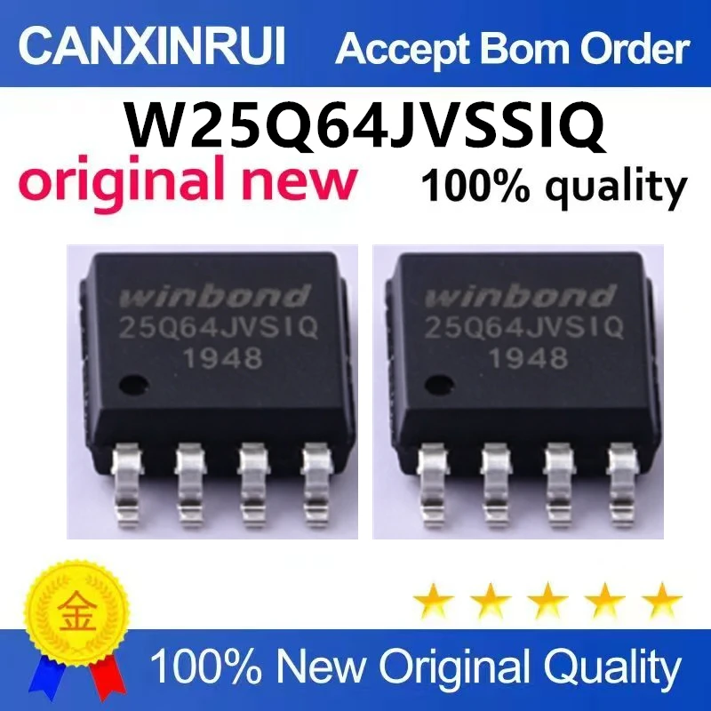 （5pcs-10pcs）Original genuine patch W25Q64JVSSIQ SOIC-8 64Mbit SPI FLASH memory chip