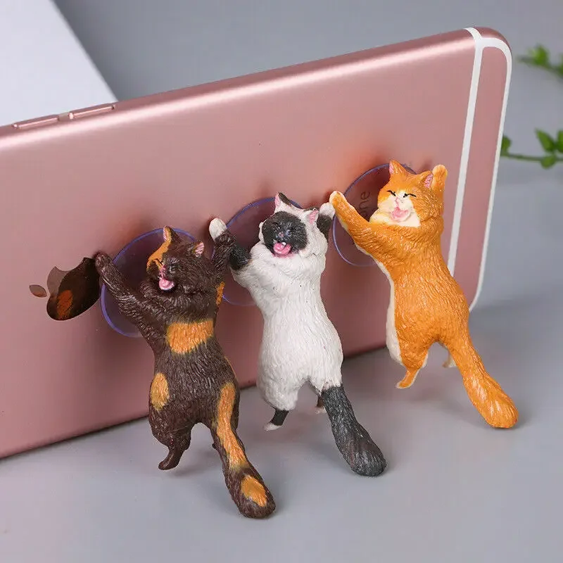 Wedding Gifts for Guests Kids Phone Holder Cute Cat Support Resin Mobile Phone Holder Bridesmaid Gift Present Party Favors