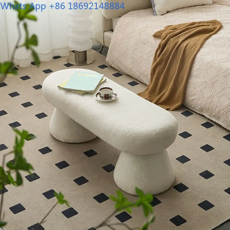 Creative Bedside Stool Bedroom Bedside Sofa Stool Home Shoe Changing  Master Bedroom Stool Makeup Light Luxury