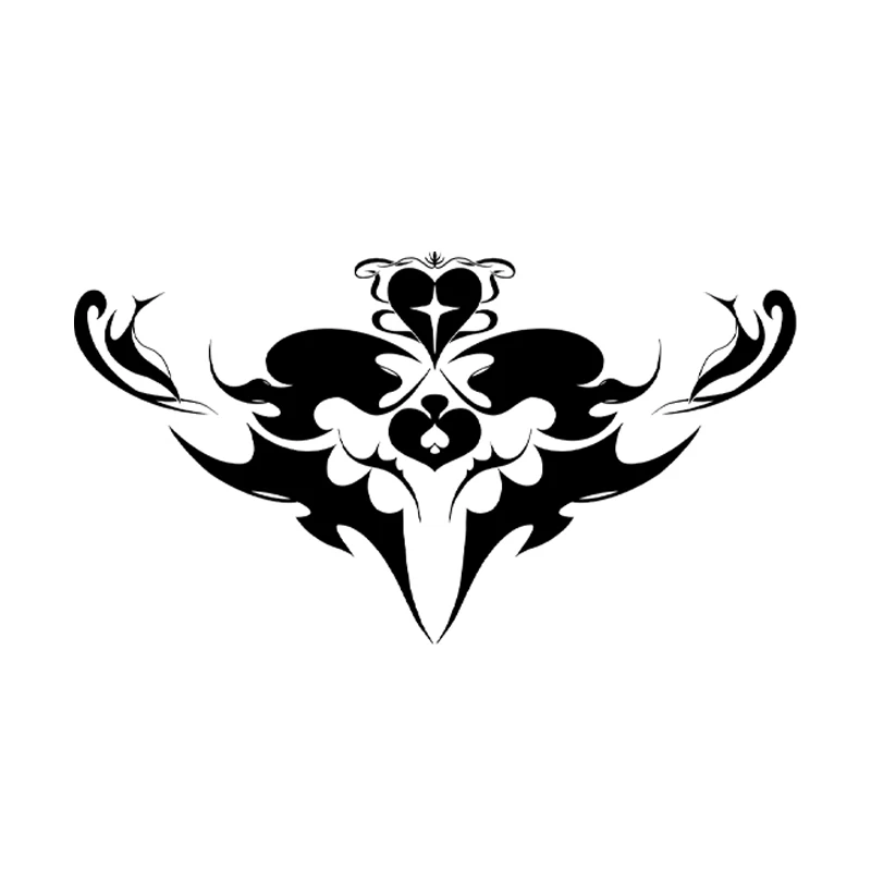 New Spades Q Tattoo Stickers Temporary Stickers Waterproof, Durable Black Solid Color Disposable Stickers Sexy Tattoo Stickers