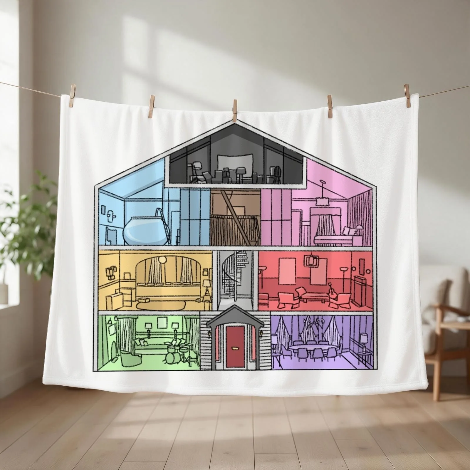Lover House Throw Blanket couch cozy soft plush fuzzy picnic outdoor blanket