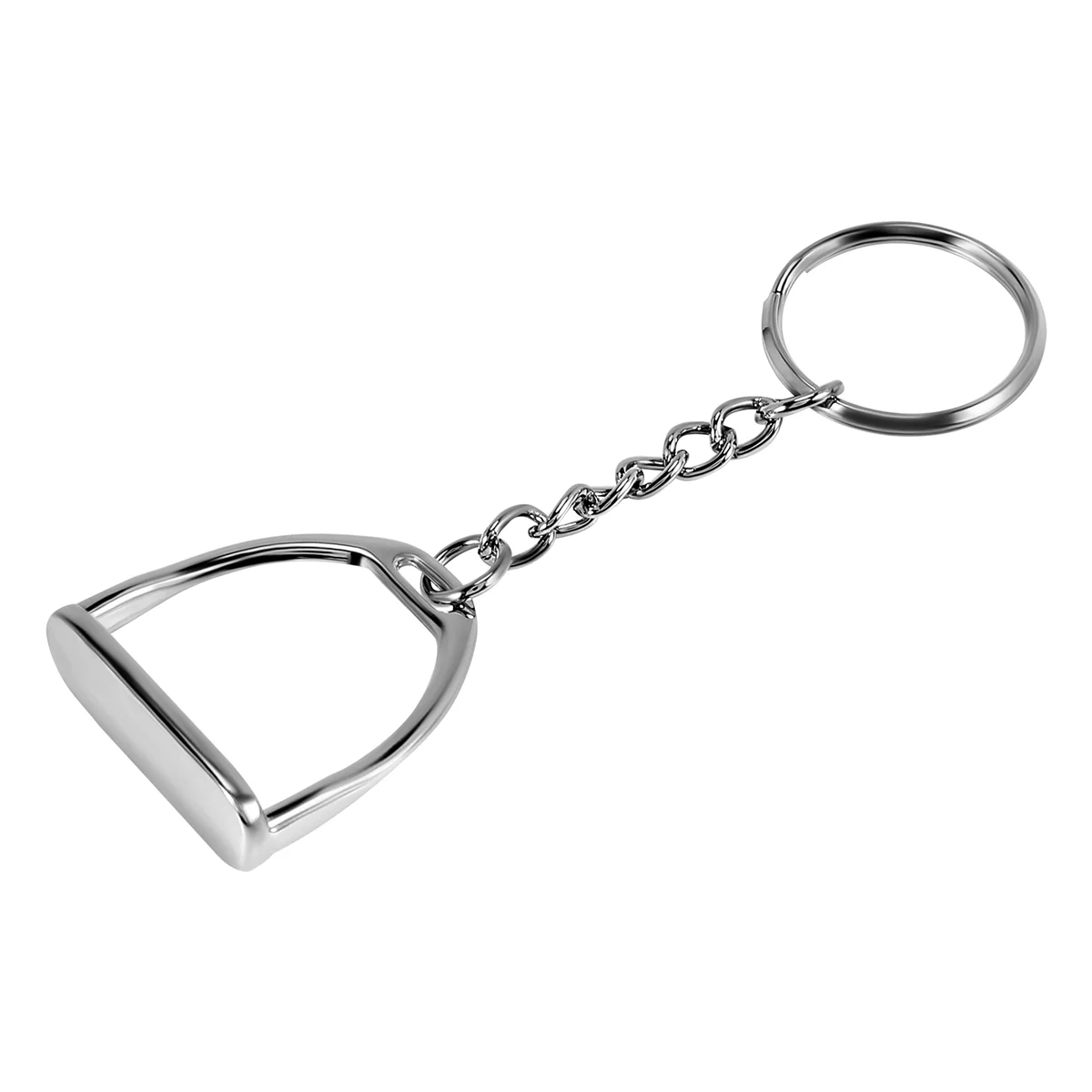 Simples e elegante Design Western Stirup Keychain para homens e mulheres, chaveiro Hanger Tool, decoração do saco, equipamento equestre, cavalo, 1Pc