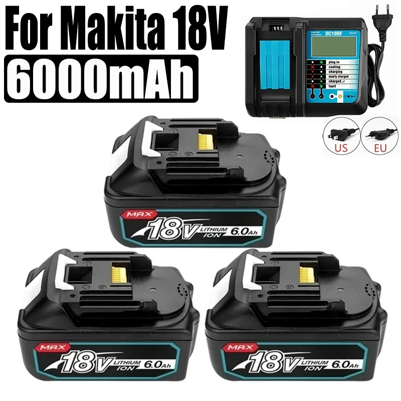 The 6.0Ah BL1860 that replaces Makita 18V lithium ion battery is compatible with Makita 18V BL1850 1840 1830 cordless power tool