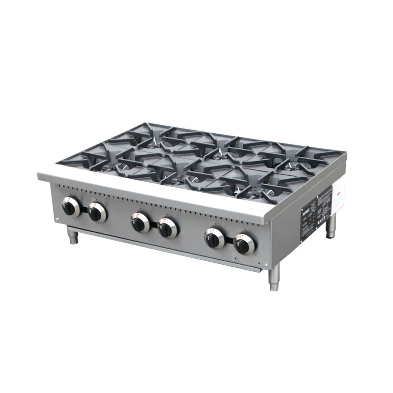36 Inch Commercial Gas Range 6 Burner Stainless Steel Stove Hot Plate