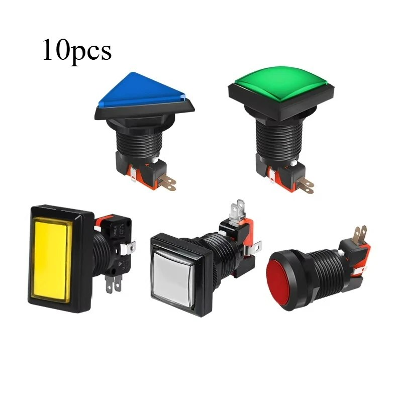 10pcs Arcade Game Button 60 46mm Self Resetting Switch for Vending Machine Coin Operated Games