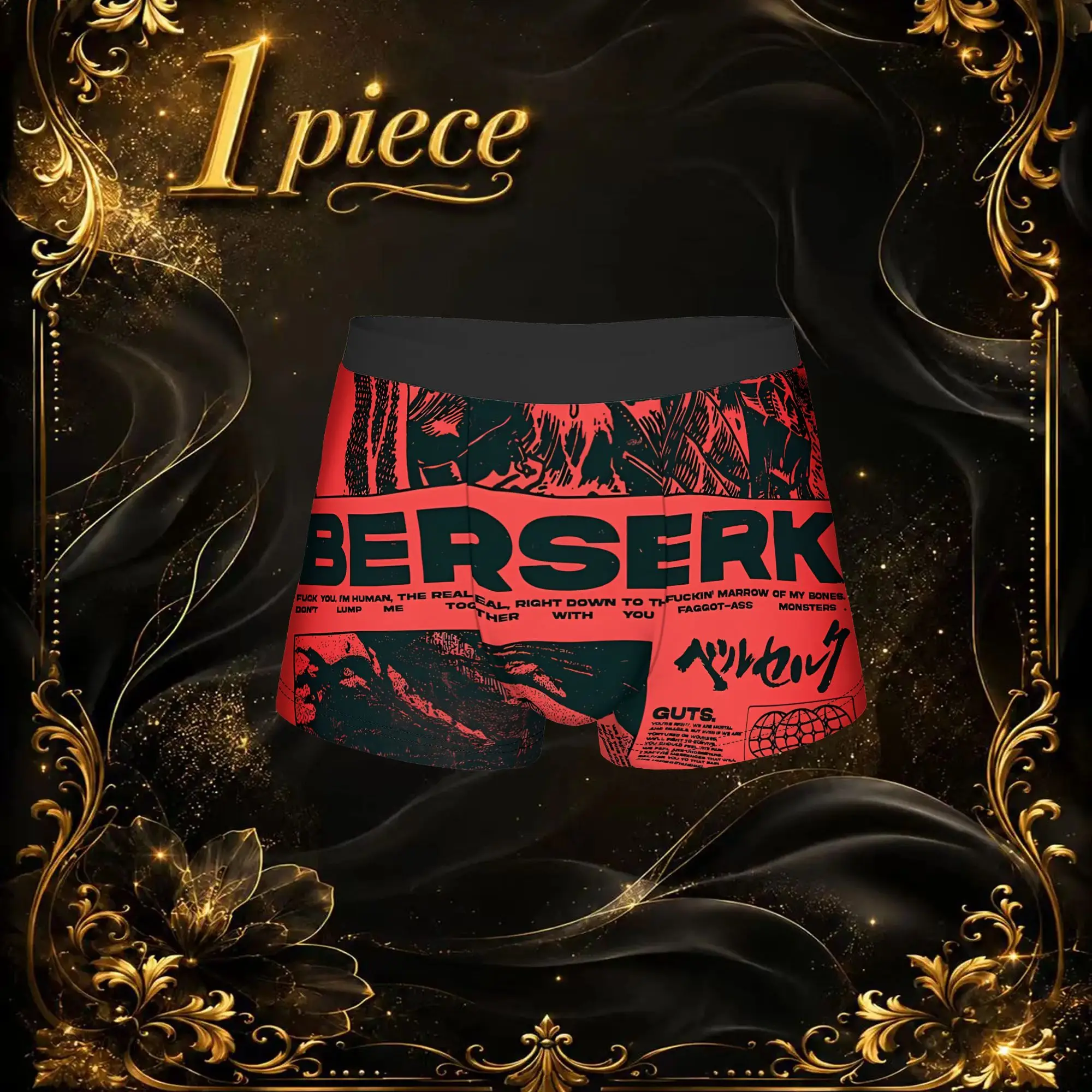 1pc Popular Berserk Aesthetic Anime  boxers  Personalized Panties Men's Underwear Ventilate Shorts Boxer Briefs
