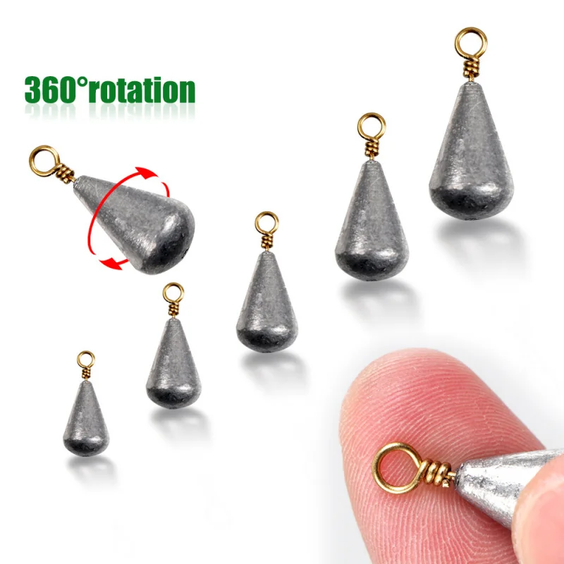 21PCSBoxed olive-shaped lead sinkers for long-distance casting fishing rods, water drop lead sinkers, small accessories for fish view 3