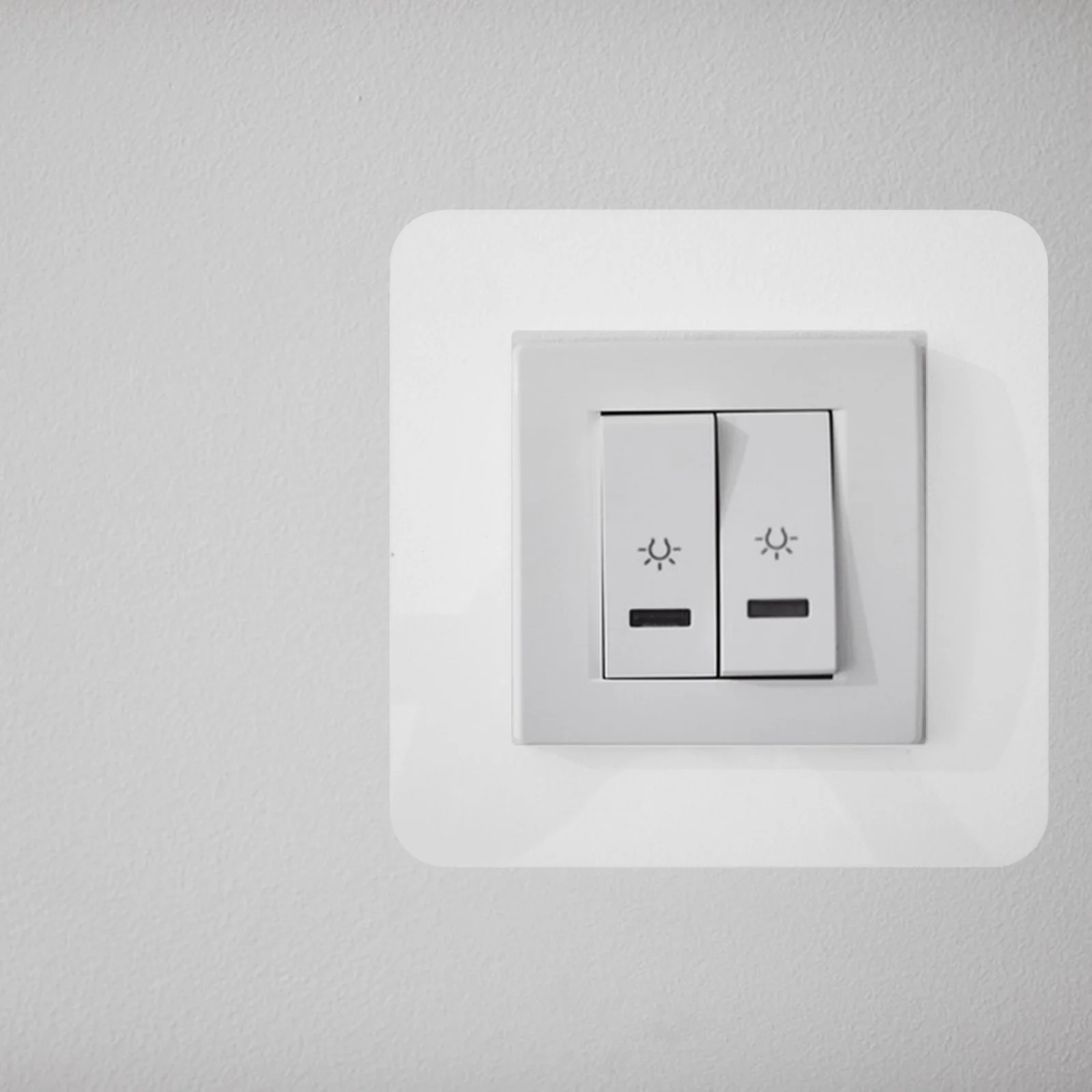 5Pcs Switch Protective Cover Sticker Clear Acrylic Panel Light Socket Cover Outlet Wall Plate Decor Light Plate