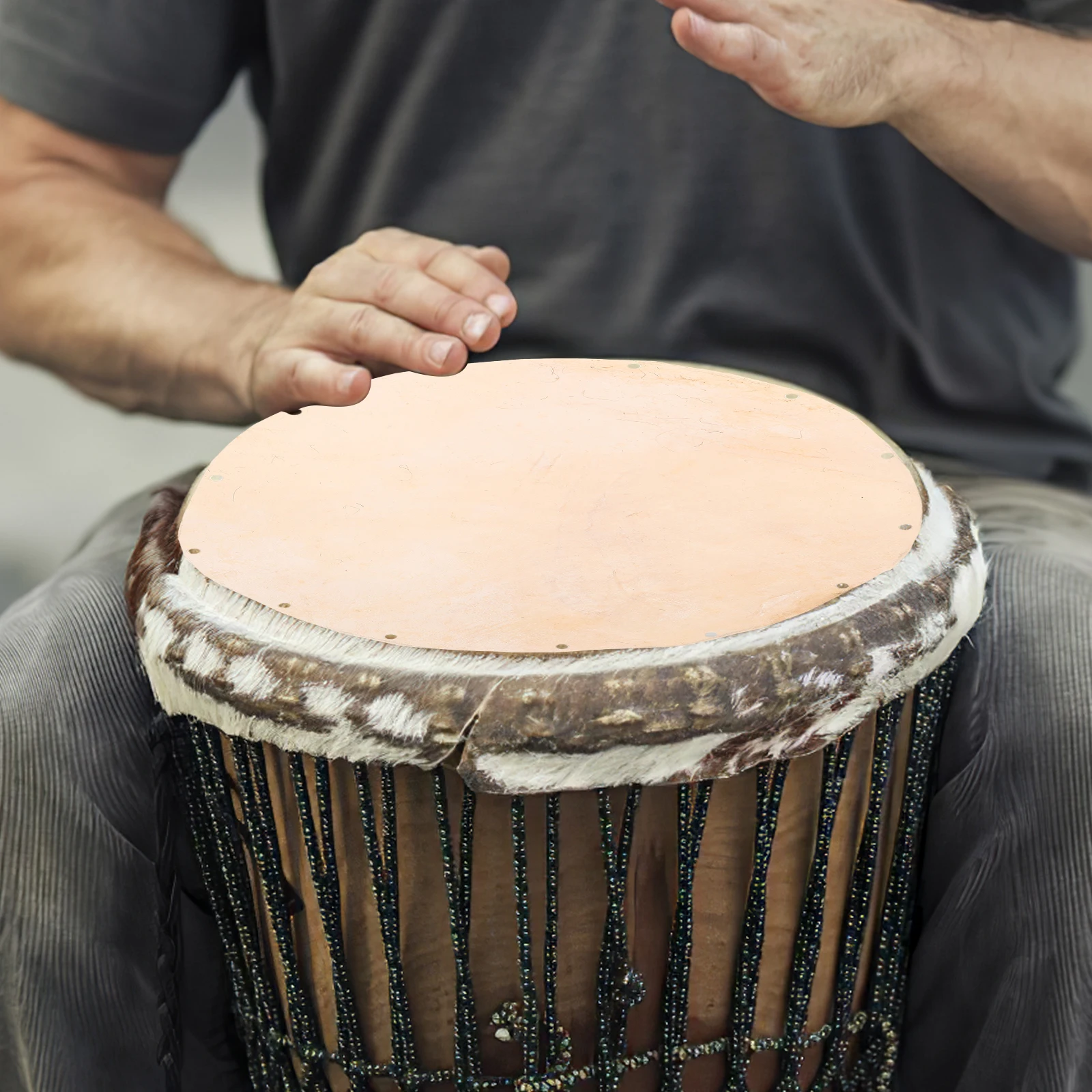 

African Skin Doumbek Supplies Goatskin Head Elastic Replacement Accessories For Drum Skin For Drum Accessories