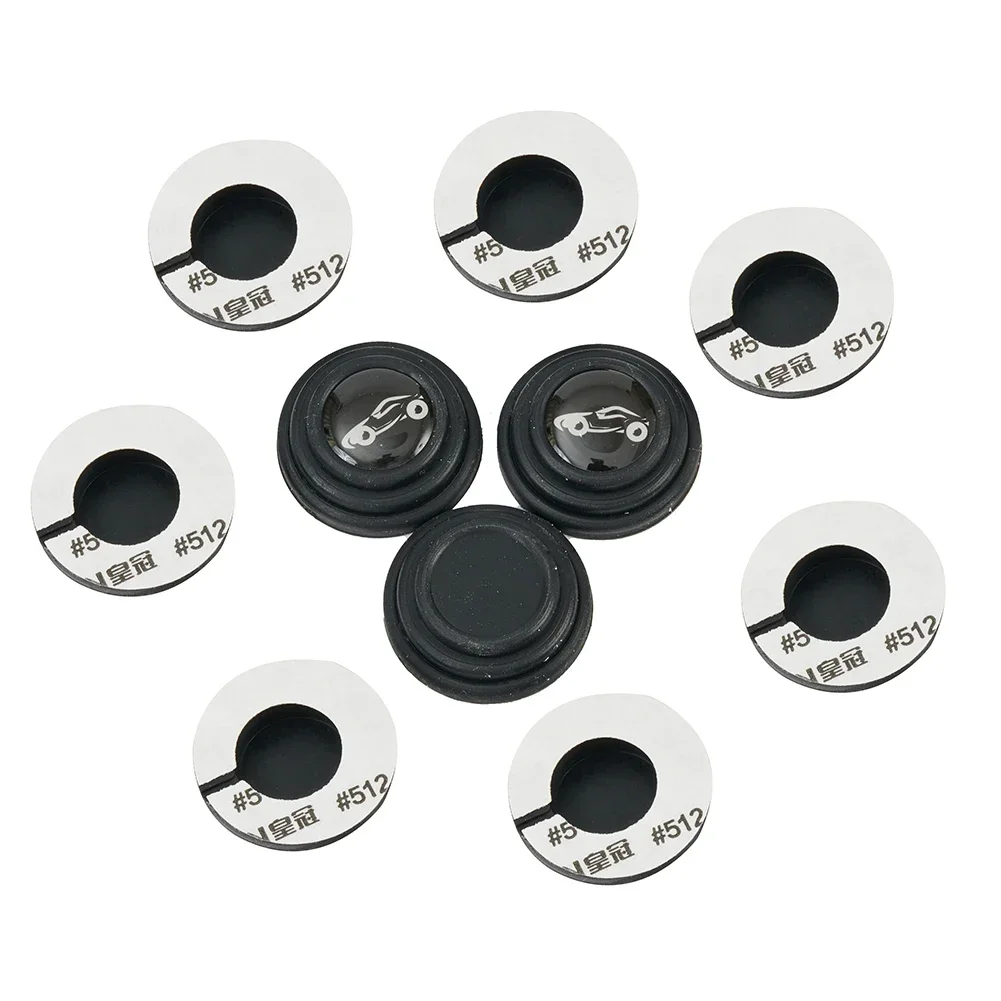 10pcs Anti-collision Gasket Silicone Black For Car Door Hood Trunk Car Door Anti-Collision Pad Sound Insulation Shock-Absorbing