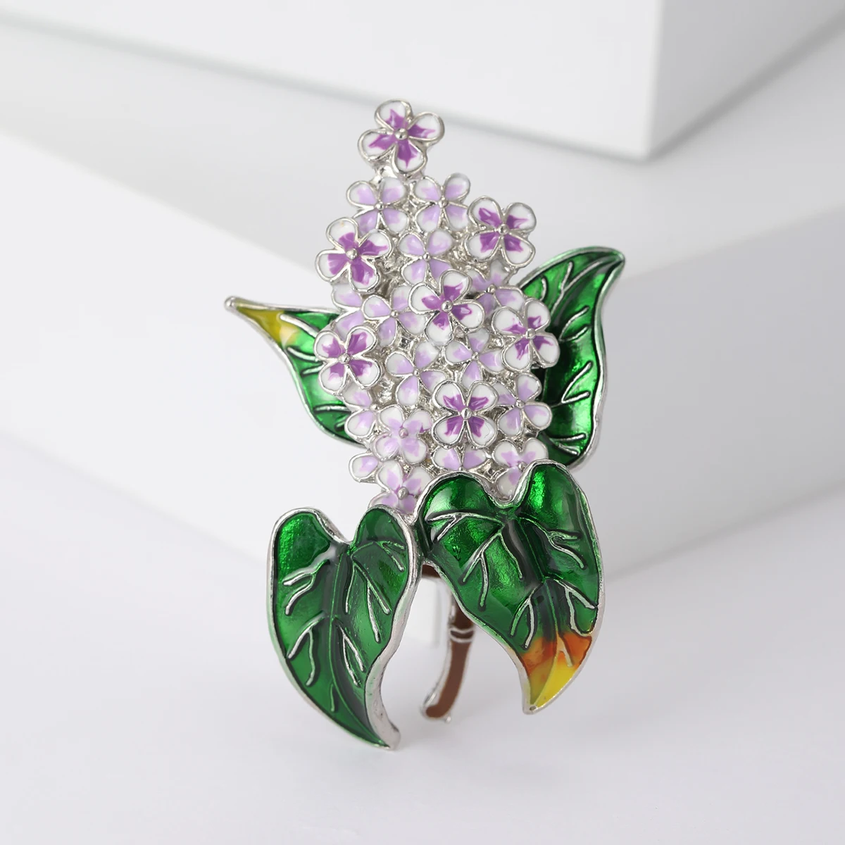 Enamel Hydrangea Brooches for Women Unisex Plant Pins Multi-color Available Fashion Jewellery Accessories Gifts