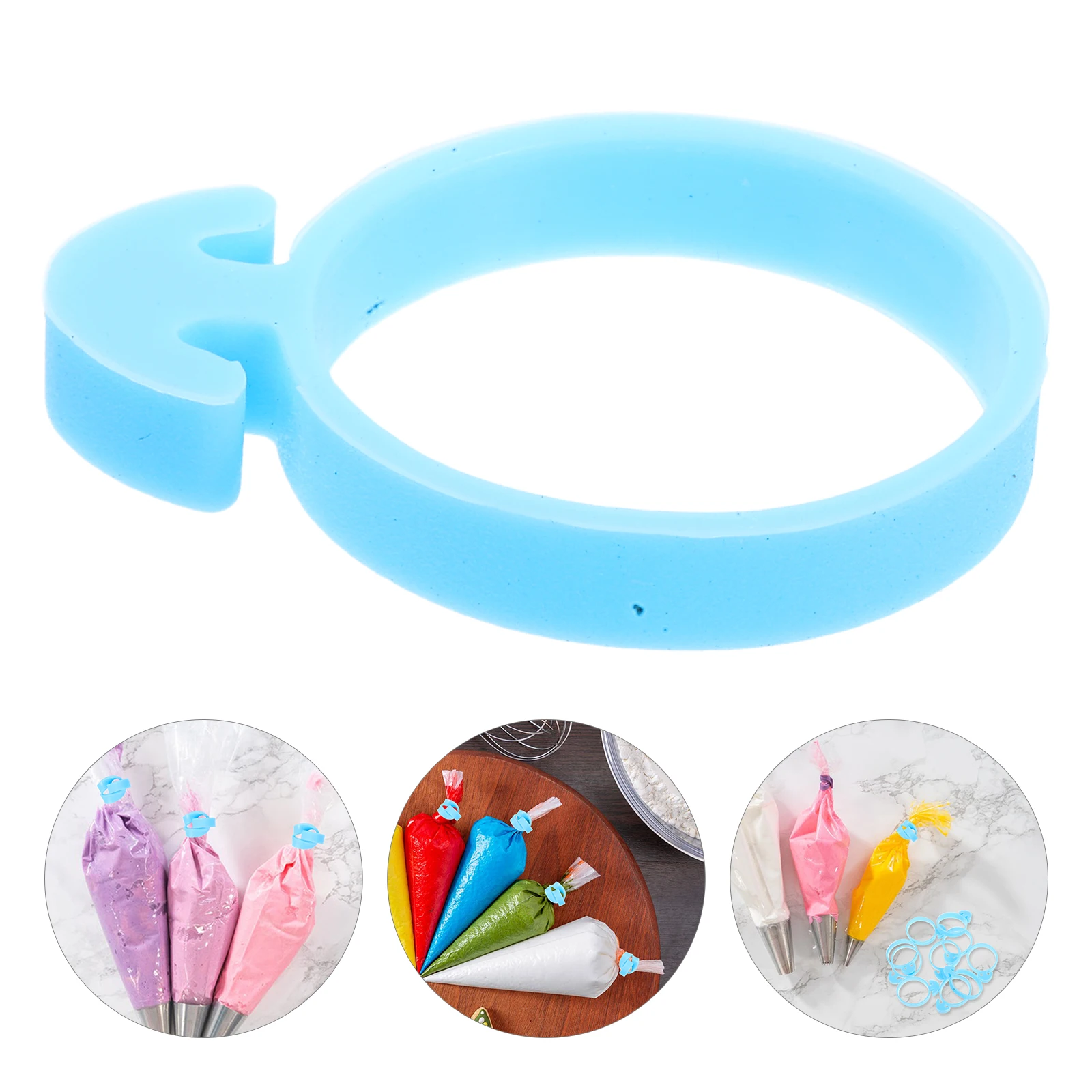 

10pcs Silicone Piping Bag Holder Set Baking Supplies Piping Tools Secure Ring Design Lightweight Reusable Couplers
