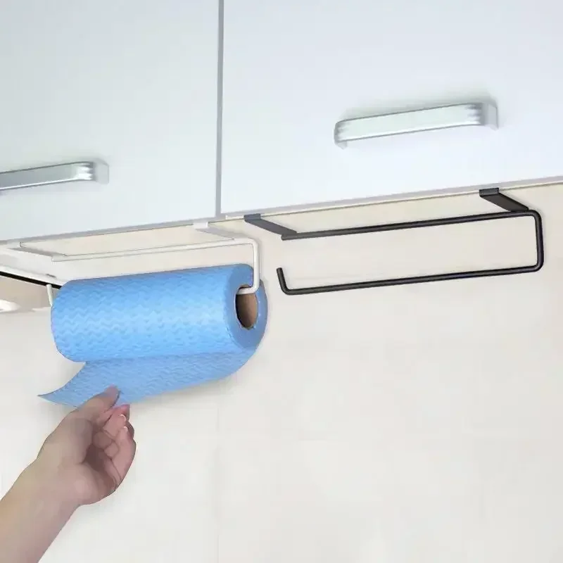An der Wand montierter Papierrollenhalter, Badezimmer-Aufbewahrung, Toilettenregal, Haushalts-Taschentuch-Handtuchhalter, Hängeregal für Küchen-Organizer