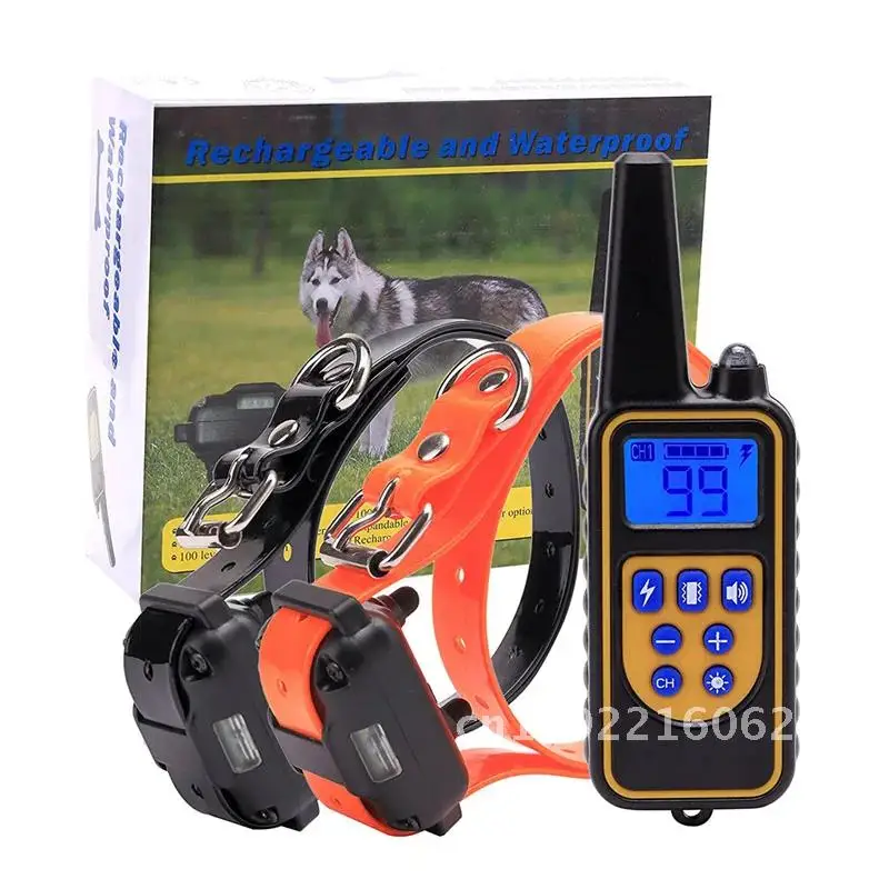 

Electric Dog Training Collar, Pet Remote Control, Waterproof, All Rechargeable, LCD Display, Sound, Shock 800m Vibration Size,