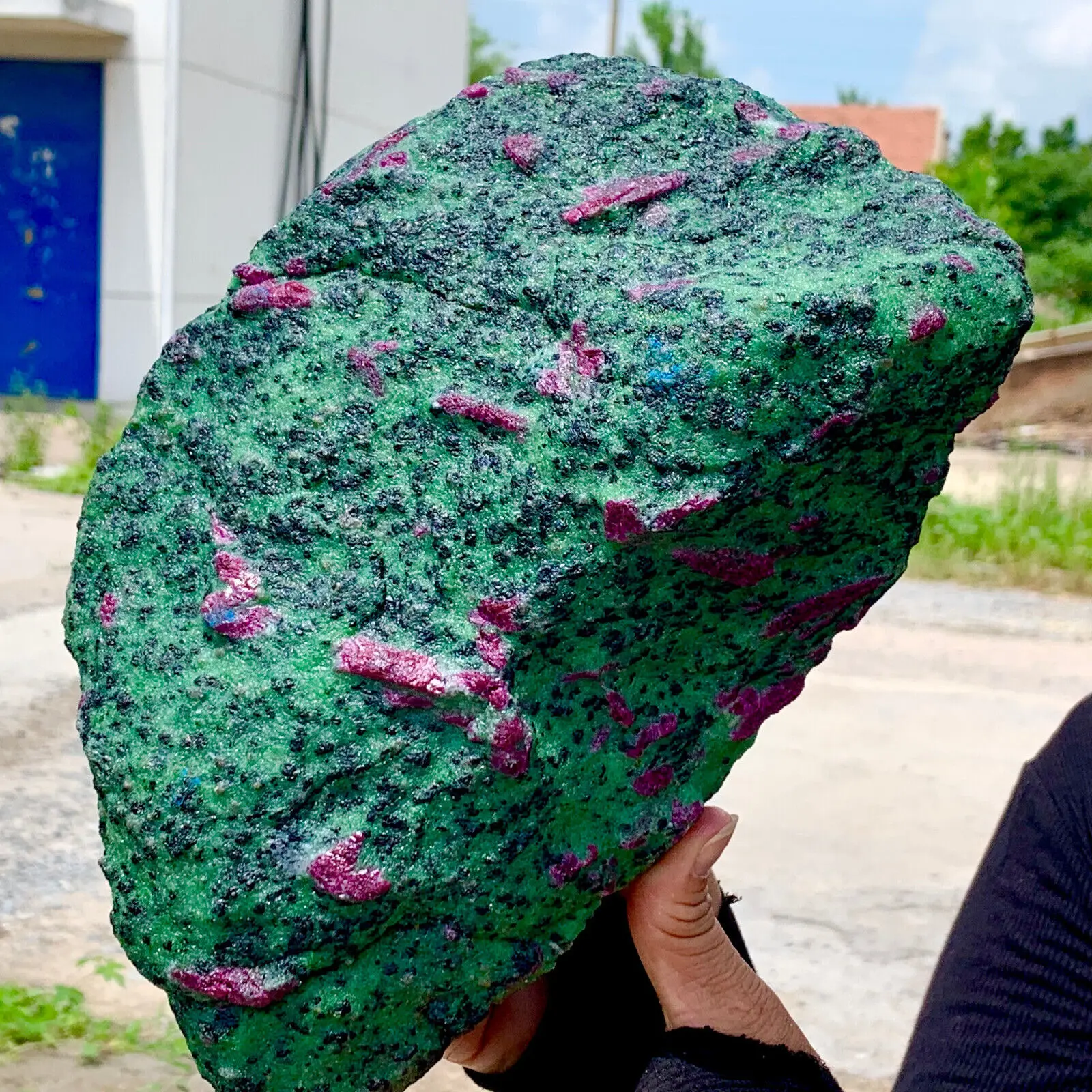 Natural green Ruby zoisite (anylite) crystal Chakra Healing