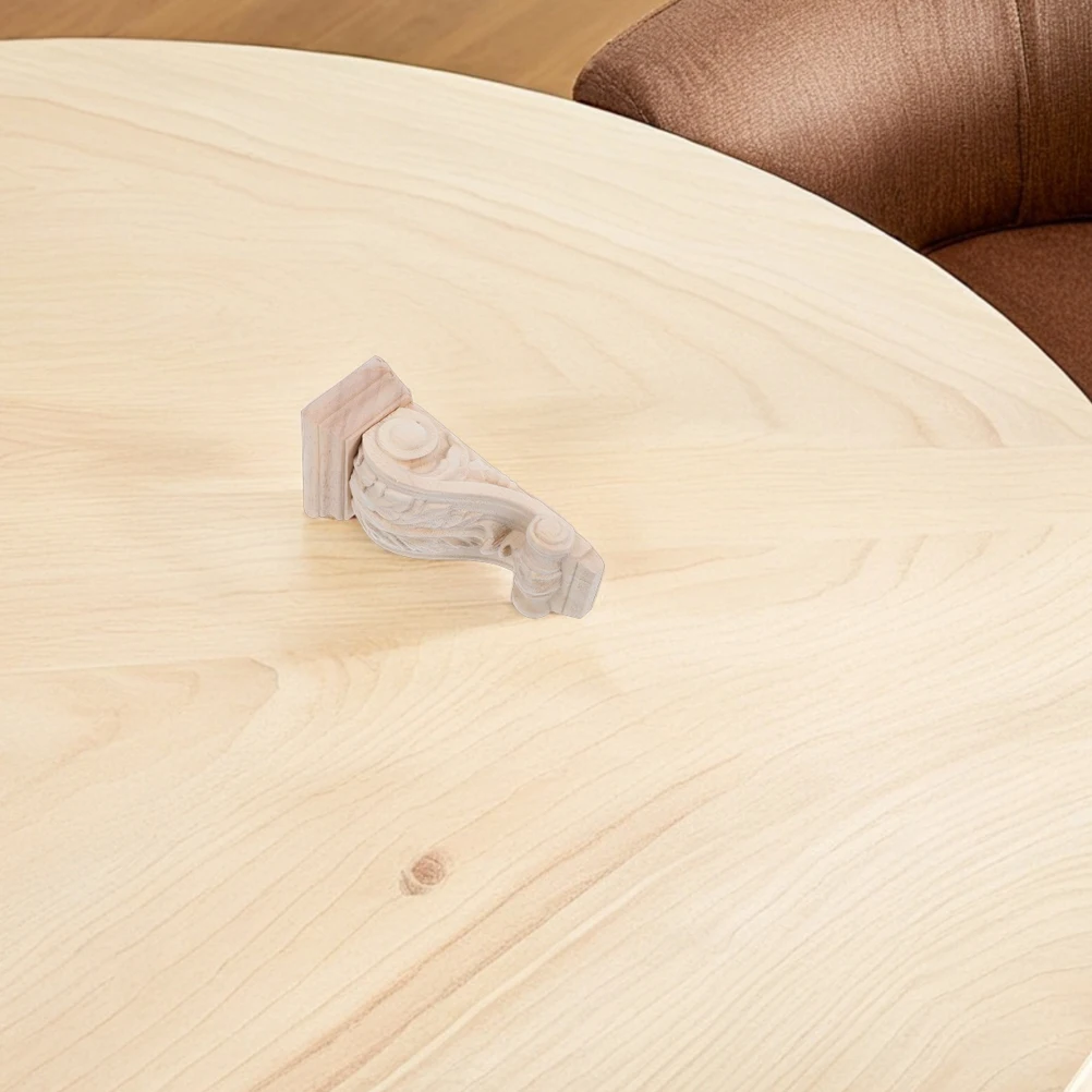 

Decorative Carved Corbel Solid Wood European Style Wall Mounted Bracket for Shelves Cabinets Fireplace Mantel Unpainted Wood