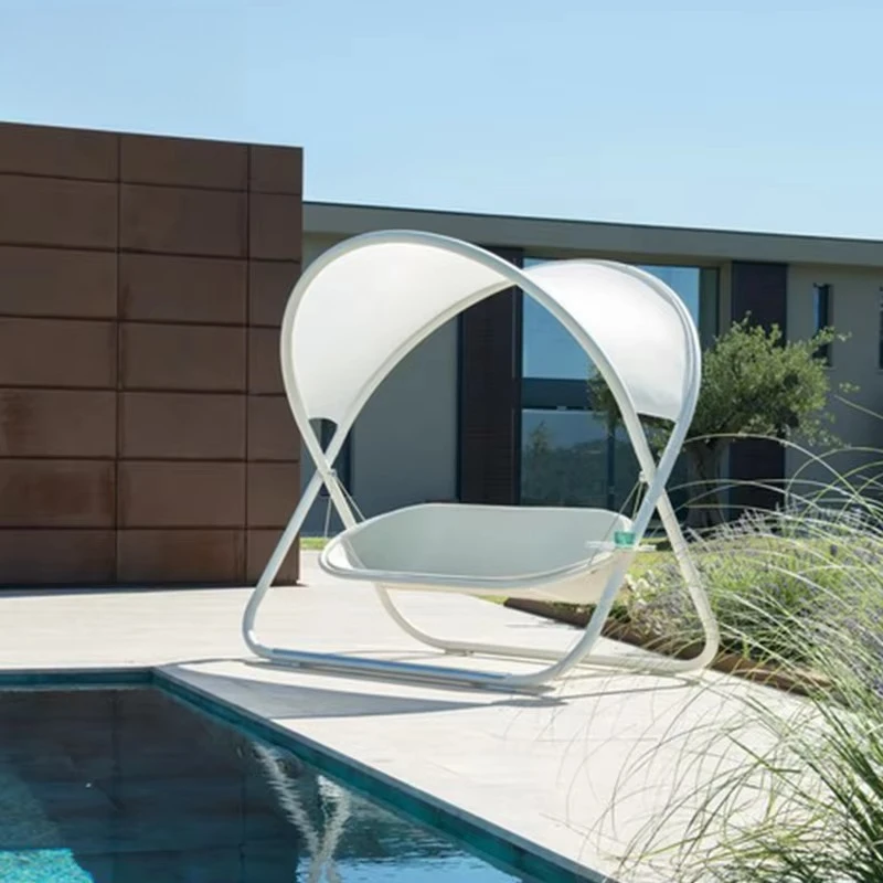 Factory Sales Luxury LED Garden Swing Patio Canopy & Pergola  Hammock