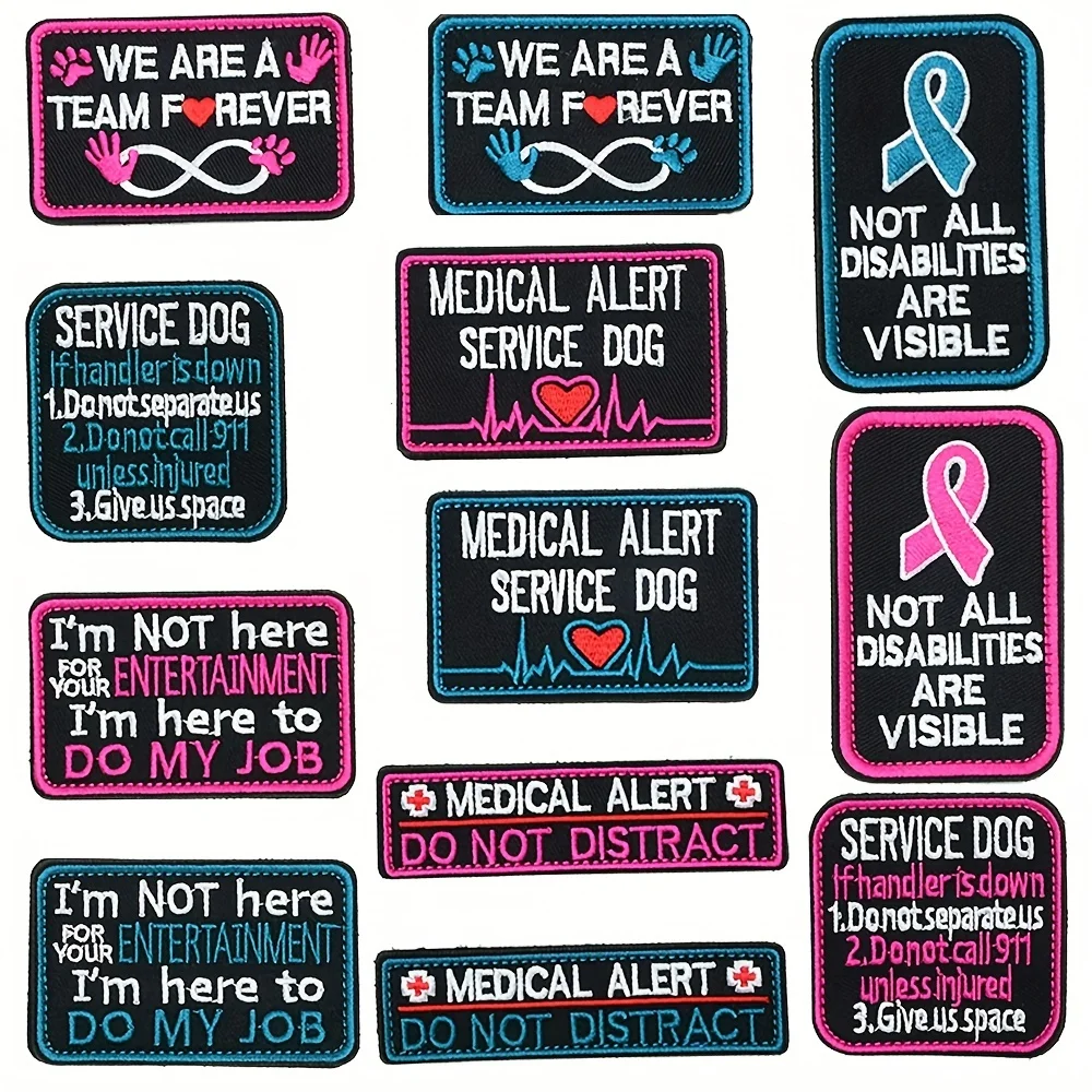 Service Dog Vest  Patch Morale - K9 in Training Embroidered  Hook & Loop Fastener- for Tactiacl Dog Harness Backpack