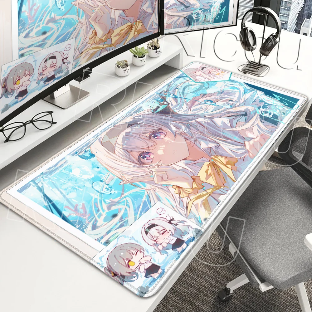 Honkai Star Rail Firefly Mouse Pad Non-slip Rubber Base Playmat Gamer Setup Decor Pads tapis de souris xxl Computer Keyboard Mat