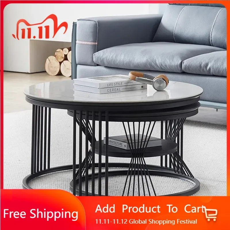 

Living Room Slate Side Table Decor Telescopic Metal Trendy Coffee Tables Minimalist Premium Modern Meubles Trendy Furniture