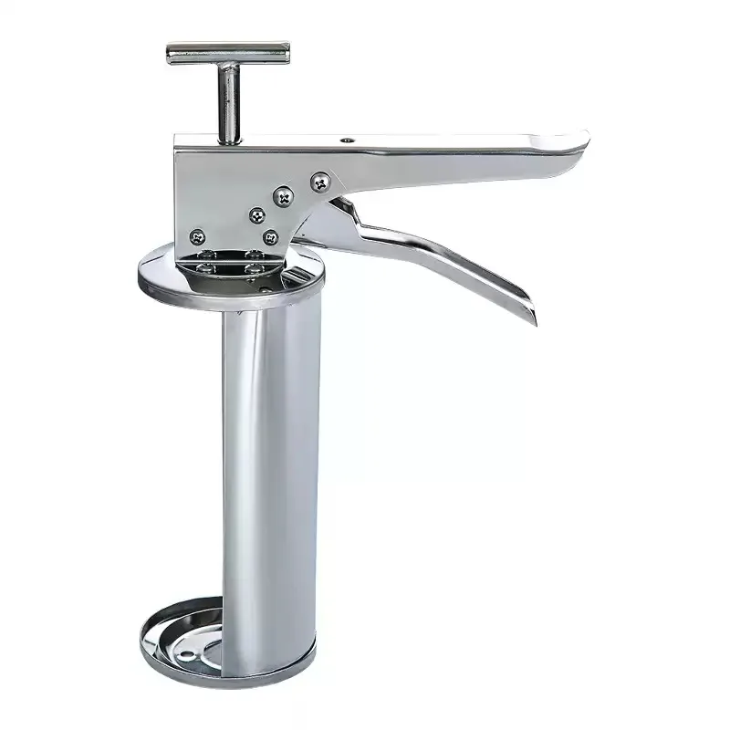 Stainless Steel Ketchup & Salad Dressing Dispensing Gun, Manual Sauce Squeezing Tool for Burger Shop Use