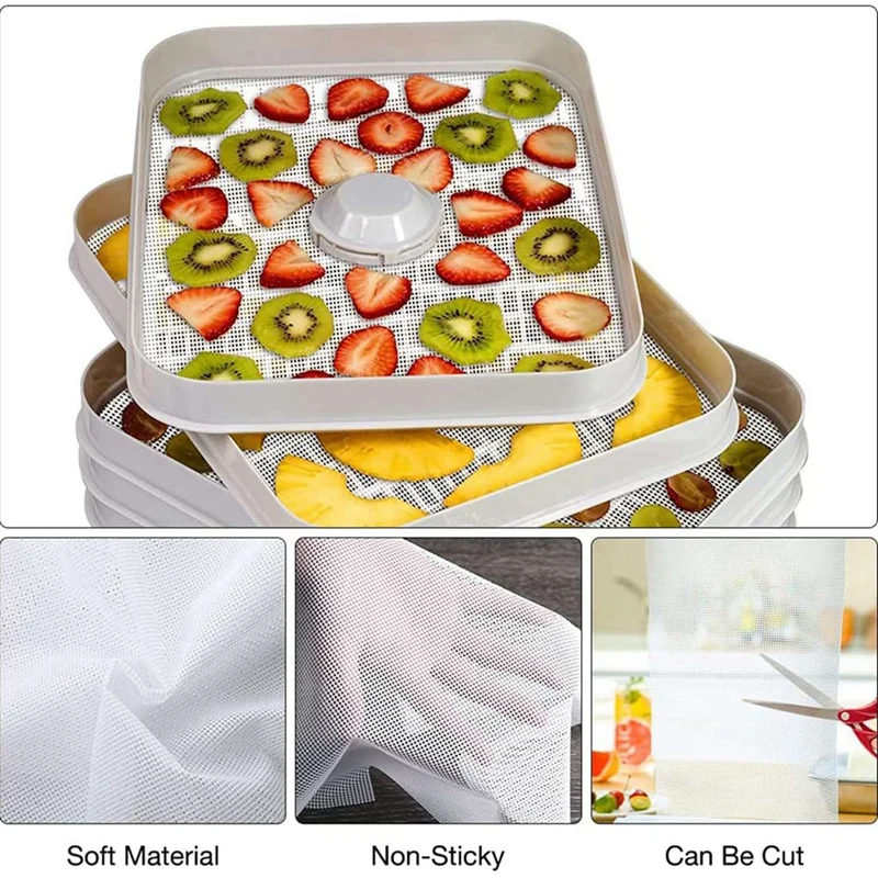 Dehydrator Sheet For Food Dehydrator,20 Pcs 29X37cm , Silicone Sheets, Fruit Dehydrator Mats, Silicone Dehydrator Sheets