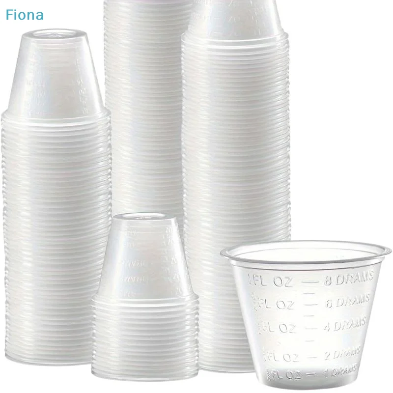 ✔1 oz Disposable Plastic Medicine Cups,Clear Graduated Measuring Cups,1 Ounce (30ml) Liquid Cups for Medicine,Lab,or Crafts