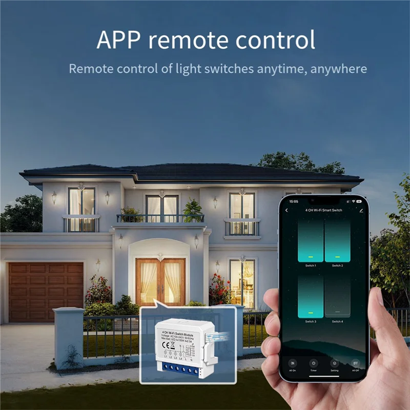 AA63 حار تويا الذكية واي فاي مفتاح الإضاءة التحكم 4 طريقة قواطع صغيرة التحكم بواسطة ياندكس اليكسا جوجل المنزل سهلة التركيب سهلة الاستخدام