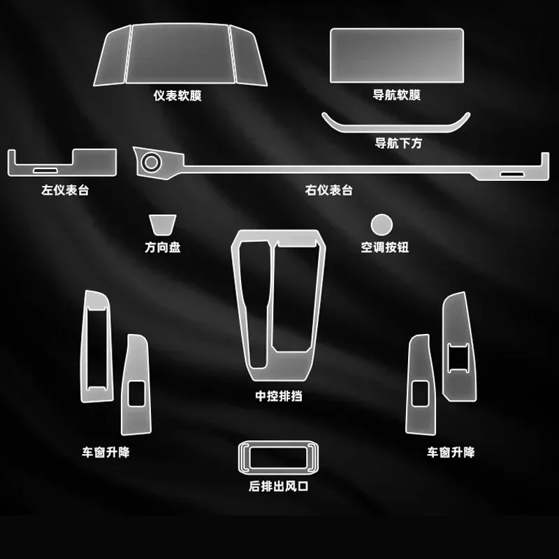 For Honda Accord 2023 11th Generation TPU Transparent Protector Film Interior Sticker Center Console Gear Screen Car Accessories