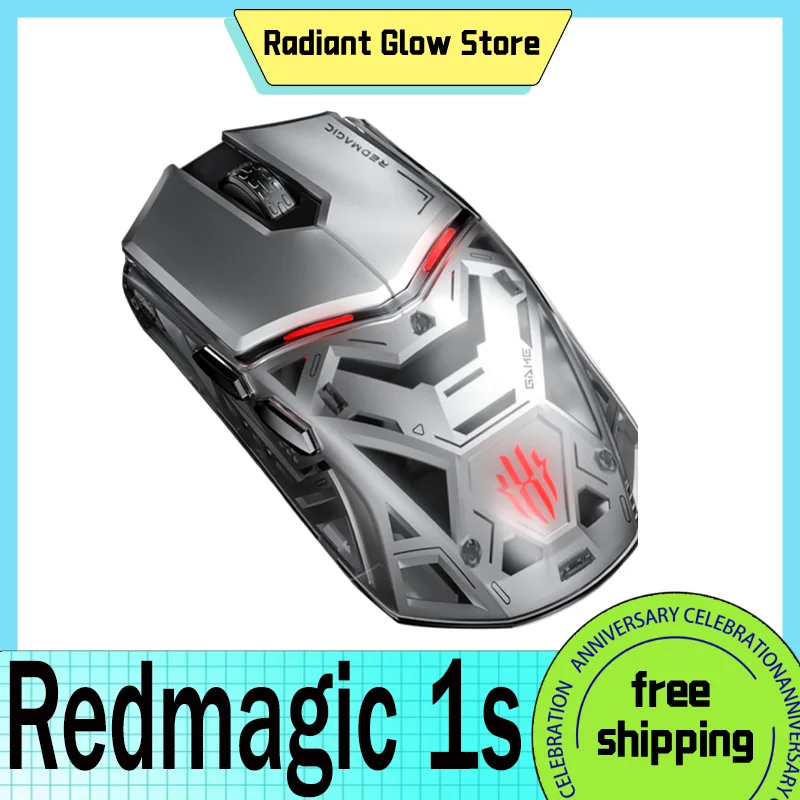 

Redmagic 1s E-Sports Mouse 2.4g Three-Mode Paw3395 Mouse Macro Custom Light Weight Mouse Fordesktop Computer Gifts