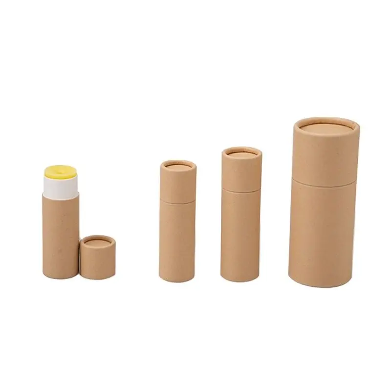 Lip Balm Paper Tubes Biodegradable Cardboard Push Up Cosmetic Packaging Tube Eco-friendly Notion Gloss Container