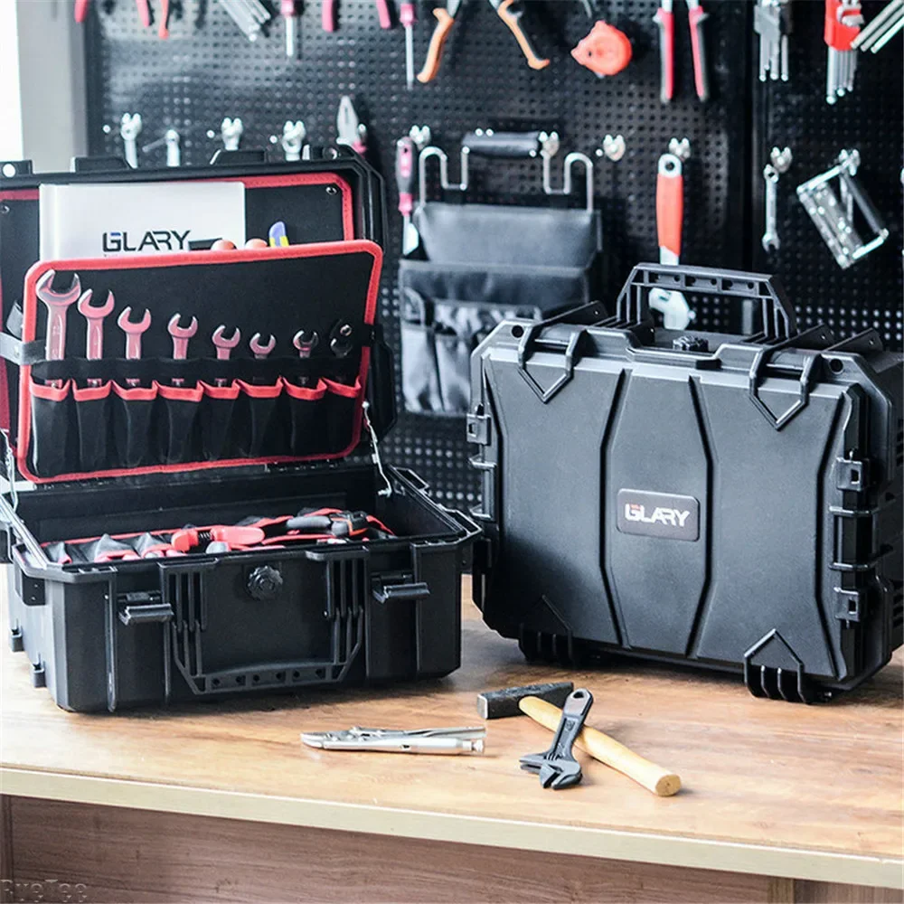 Large Capacity Tool Box with Wheels Safety Instrument Toolboxs Waterproof Shockproof Toolbox Electrician Tools Case Hardcase