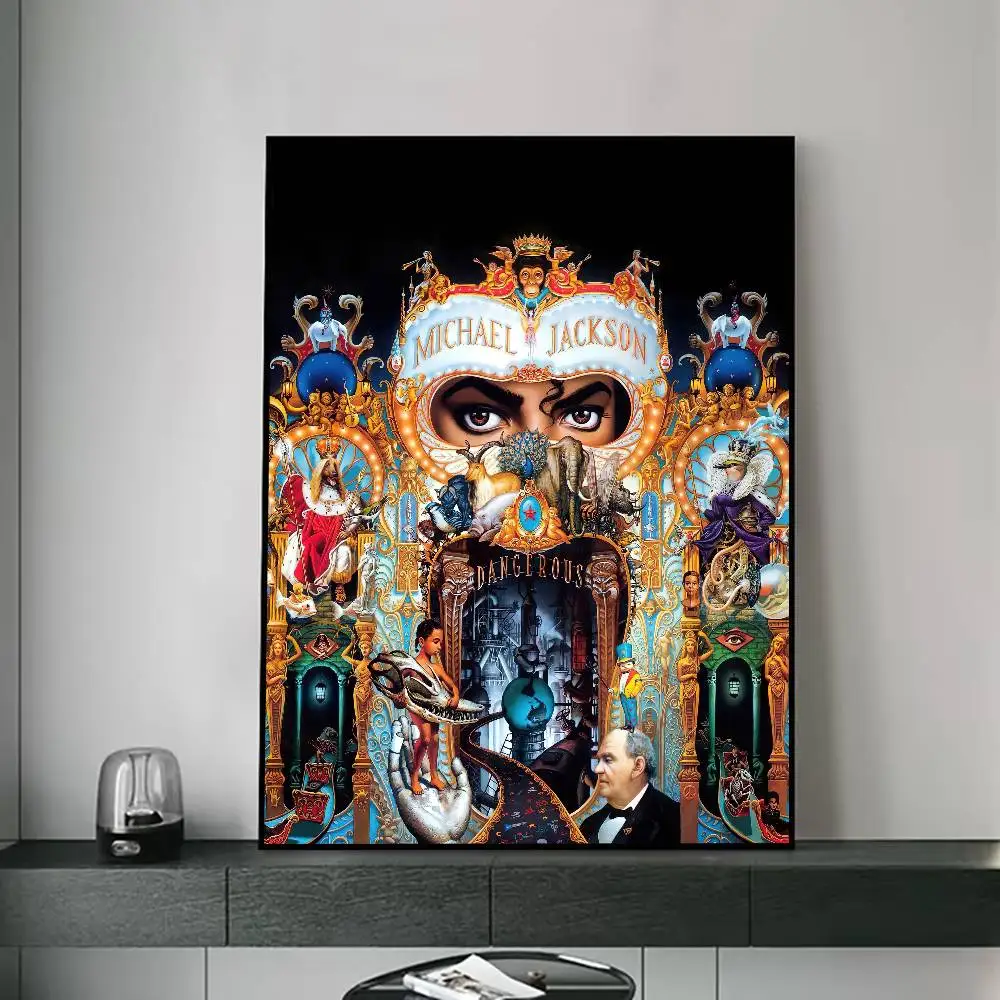 Singer M-Michael Jackson Dangerous Poster for Modern Decor in Home Offices, Bedrooms, Living Rooms, Kitchens, Bathrooms.