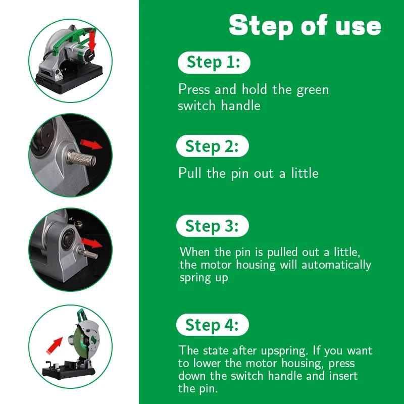 NewBeat Portable Stone Metal Cutting Electric Power Tools Industrial Cut Off Saw Machine 335mm