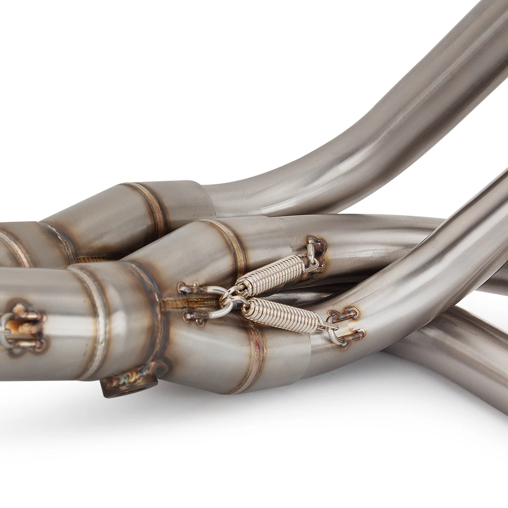 دراجة نارية العادم الجبهة وصلة الأنابيب لكاواساكي نينجا ZX4R ZX4RR 23-25 الفولاذ رأس أنبوب اختياري الأصلي أو 51 مللي متر واجهة