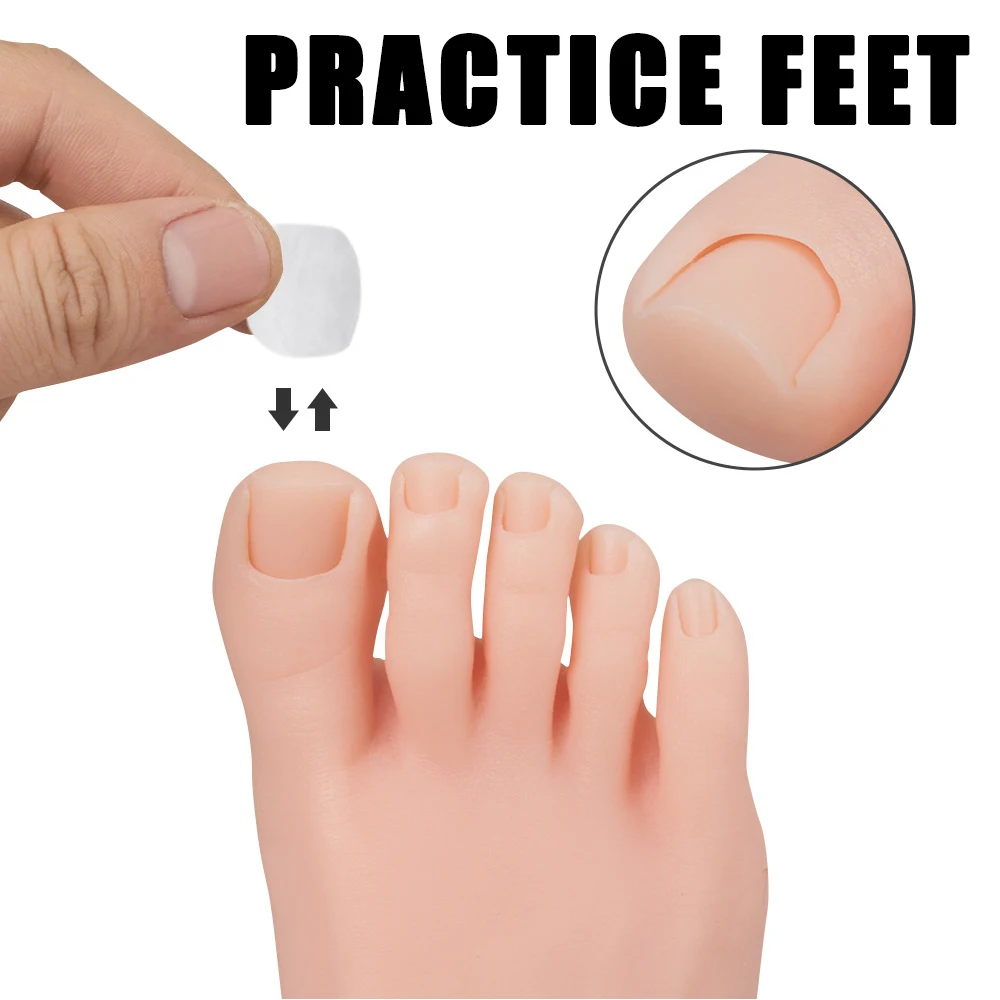 Artificial Silicone Foot Simulation Pedicure Salon Manicure Practice Tool