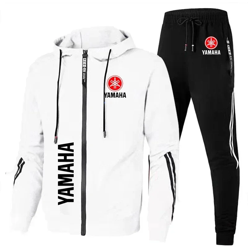 

Yamaha Tracksuit Men's Clothing Yamaha Logo Sportswear Sweatshirt And Pant Set Men 2024 Autumn Winter Fleece Clothing Warm Coat