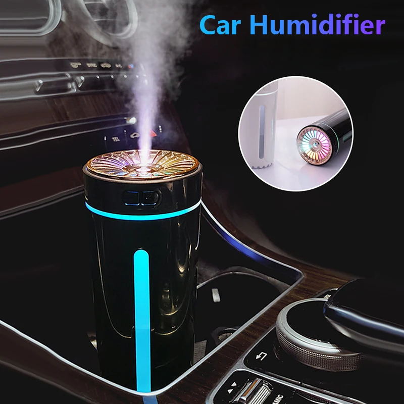 Wireless Car Humidifier 2023 New Portable 280ML Car Fragrance Xiaomi Humidifier Light Phantom Cup Air Diffuser Dropshipping