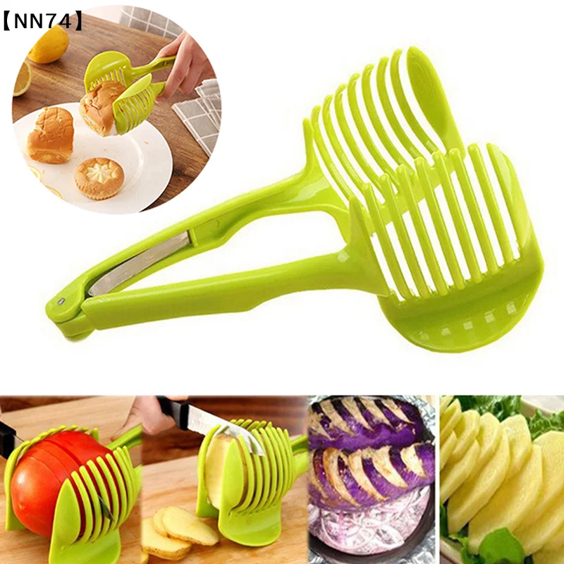 Aluminum Alloy/Plastics Kitchen Handheld Orange Lemon Slicer Tomato Cutting Clip Fruit Slicer Onion Slicer Kitchen Item Tools[J]