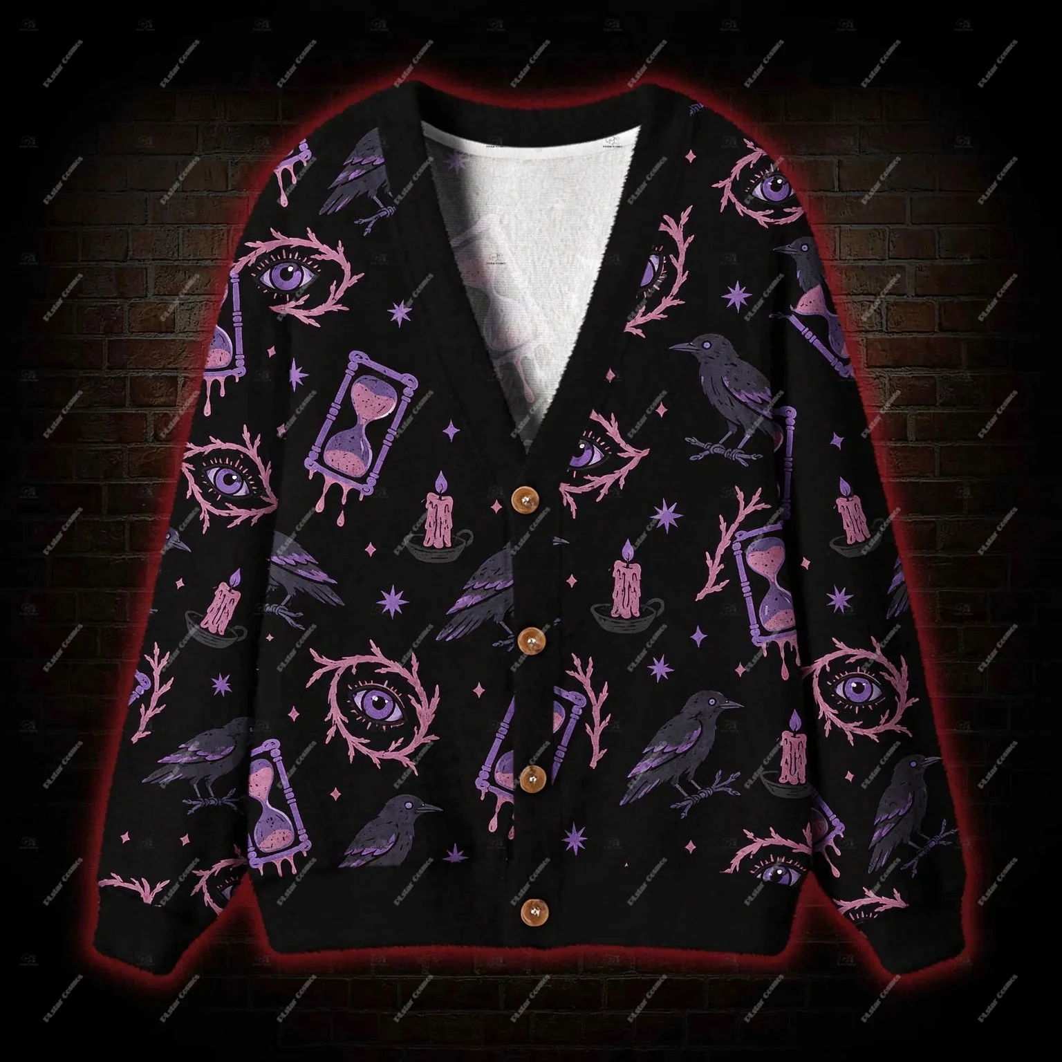 Newest Christmas Halloween Vintage Dark Style Cardigan Retro Sweater 3DPrint Harajuku Casual Funny Unisex Winter Sweatshirt Q4
