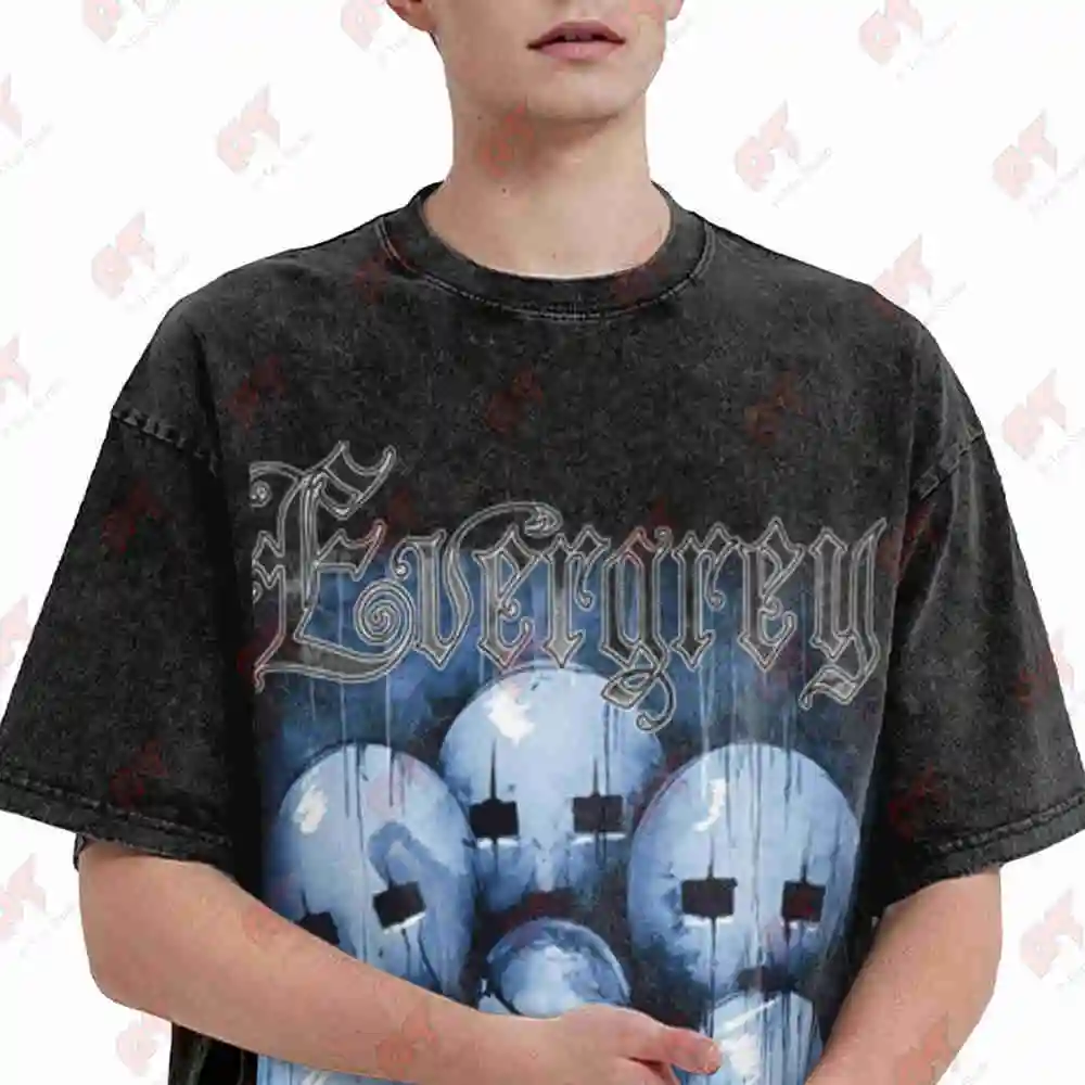 Evergrey Theories Of Emptiness Vintage Washed Tee Pure Cotton T-Shirt