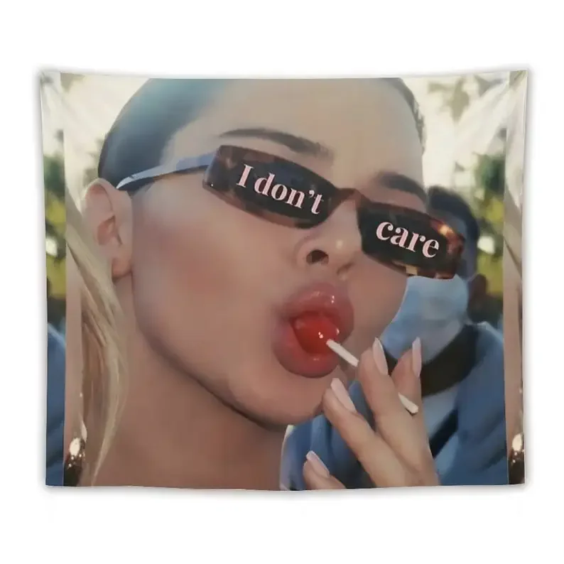 Kendall Jenner I don’t care Tapestry Poster Wall Hanging, Boutique Art Wall Hanging Tapestry for Living Room Bedroom Home Decor