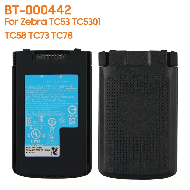 

Replacement Battery BT-000442 BT-000442A For Zebra TC53 TC5301 TC58 TC73 TC78 Rechargeable Batteries 6900mAh High Capacity